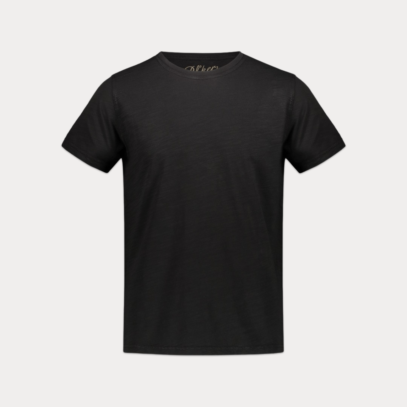 BLEEKER T-Shirt in cotone fiammato Nero