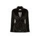 Giacca donna in velluto stampato Verde FD3204 J004 ALLORO CIRCOLO1901