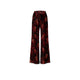 Pantalone donna in velluto stampato Rubino XALAPA VELVET1068E 02 ROSSO SIYU