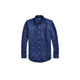 Camicia uomo in lino Custom-Fit Blue 710794141 002 NAVY POLO RALPH LAUREN