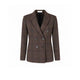 Giacca donna doppiopetto a quadri Marrone FD4168 001 CIRCOLO1901
