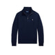 Maglio uomo in cotone con mezza zip Blue 710859939523 HUNTER NAVY POLO RALPH LAUREN