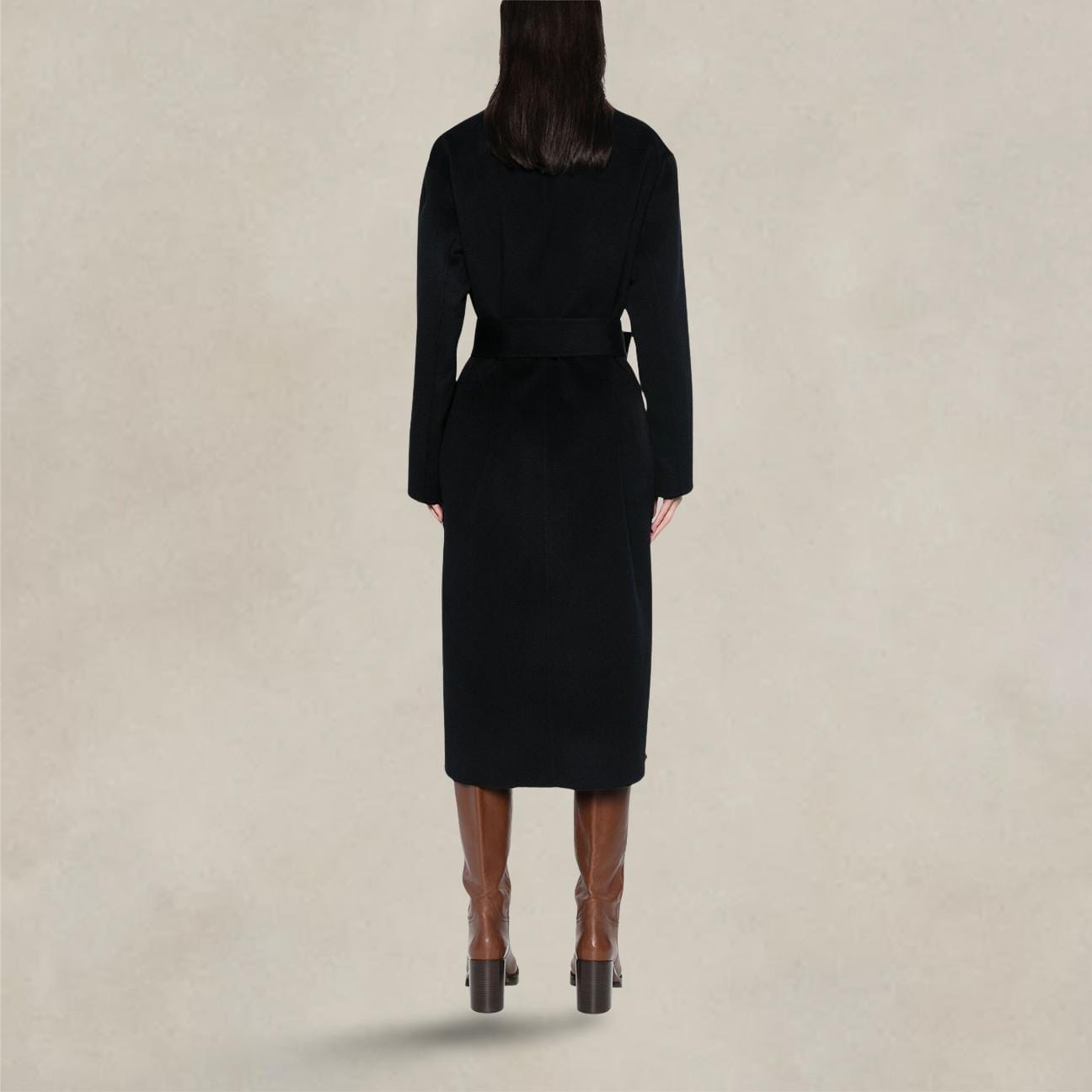 ASPESI Cappotto donna in lana double Blue e Marrone