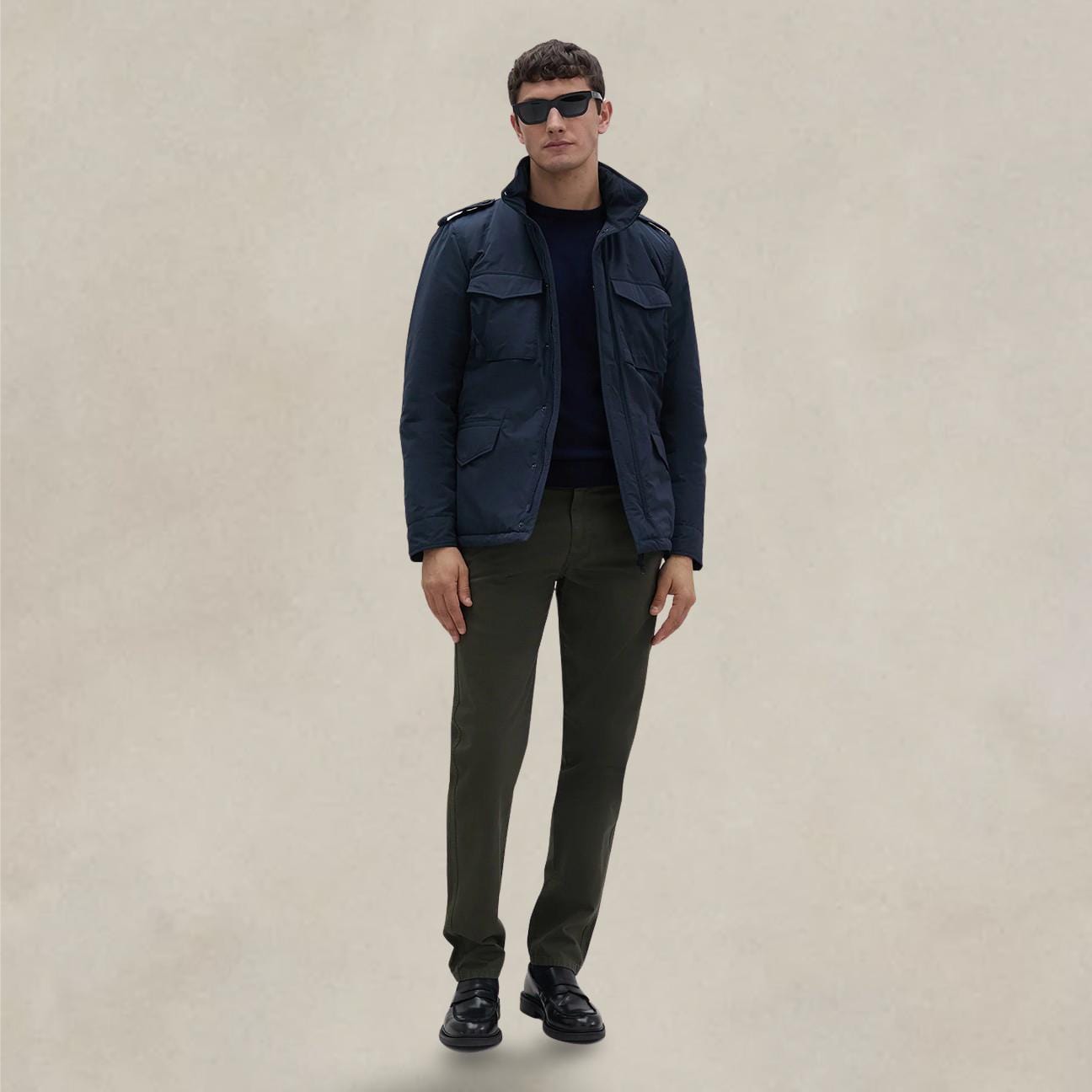 ASPESI Giacca uomo Mini Filed in nylon Blue