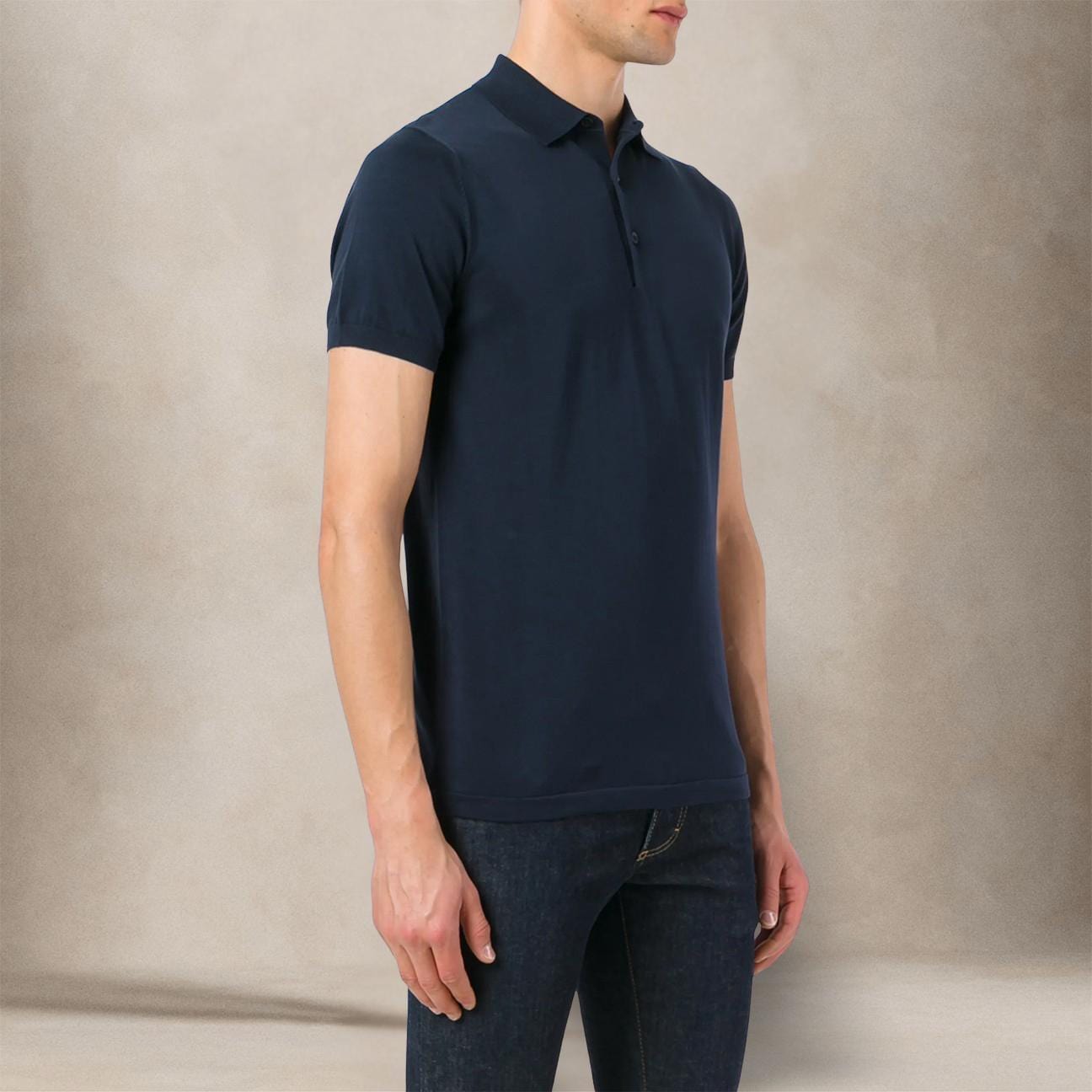 ASPESI Polo uomo in cotone Blue