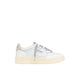 AUTRY Sneakers donna Medalist Low in pelle Bianco e Argento