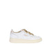 AUTRY Sneakers donna Medalist Low in pelle Bianco e Oro