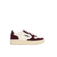 AUTRY Sneakers donna Medalist Low micro glitter Bordeaux