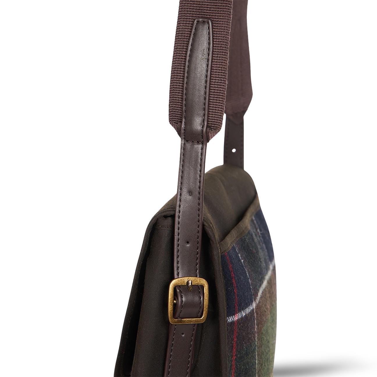 BARBOUR Borsa Whitley in Tartan e pelle