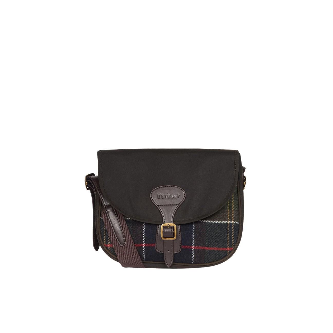 BARBOUR Borsa Whitley in Tartan e pelle