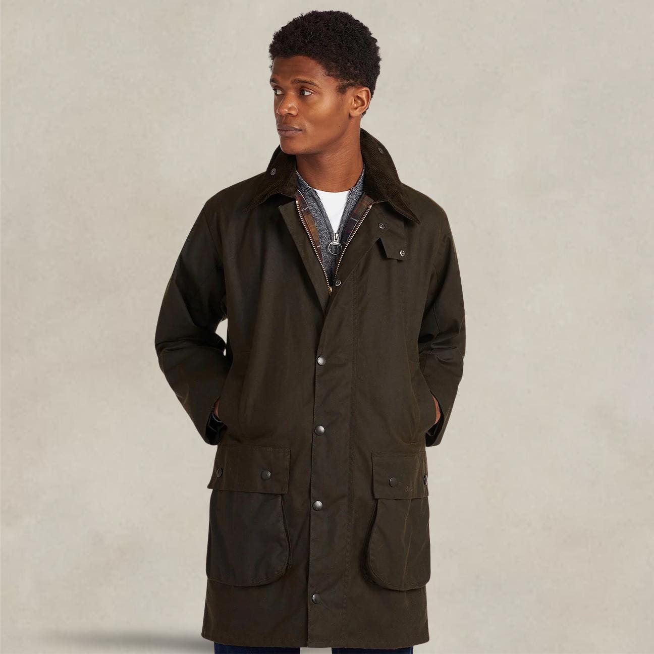 BARBOUR Giacca uomo cerata Northumbria Olive