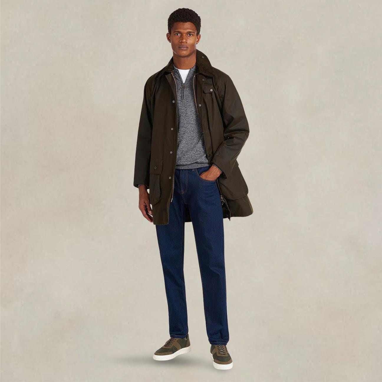BARBOUR Giacca uomo cerata Northumbria Olive