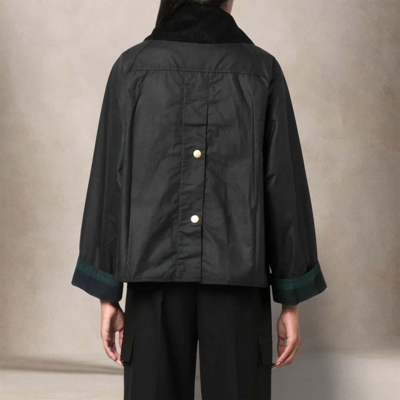 BARBOUR Giuibbotto donna Catton Wax Nero