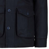 BL'KER Field Jacket uomo in lana Blue