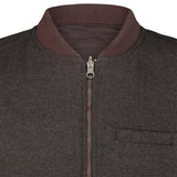BL'KER Gilet reversibile in lana e nylon trapuntato Marrone