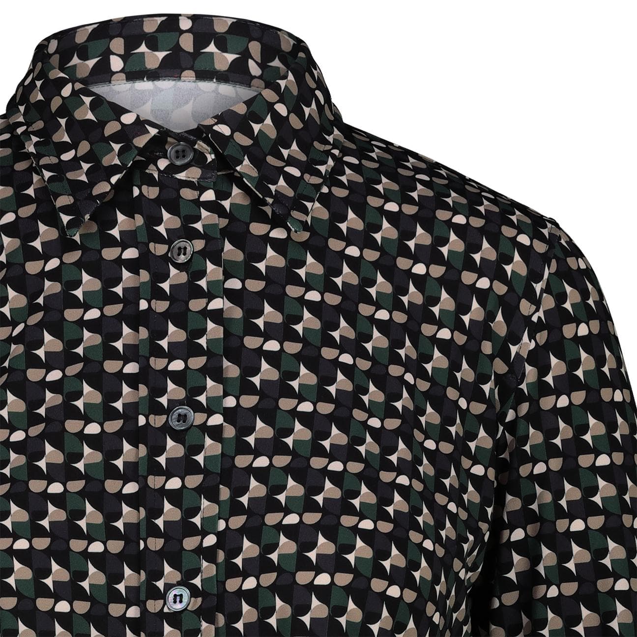 CALIBAN Camicia donna con stampa Verde Grigio