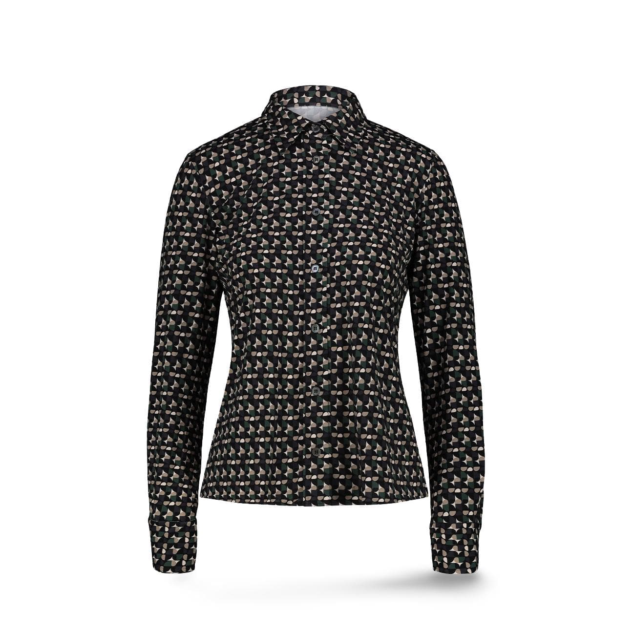 CALIBAN Camicia donna con stampa Verde Grigio