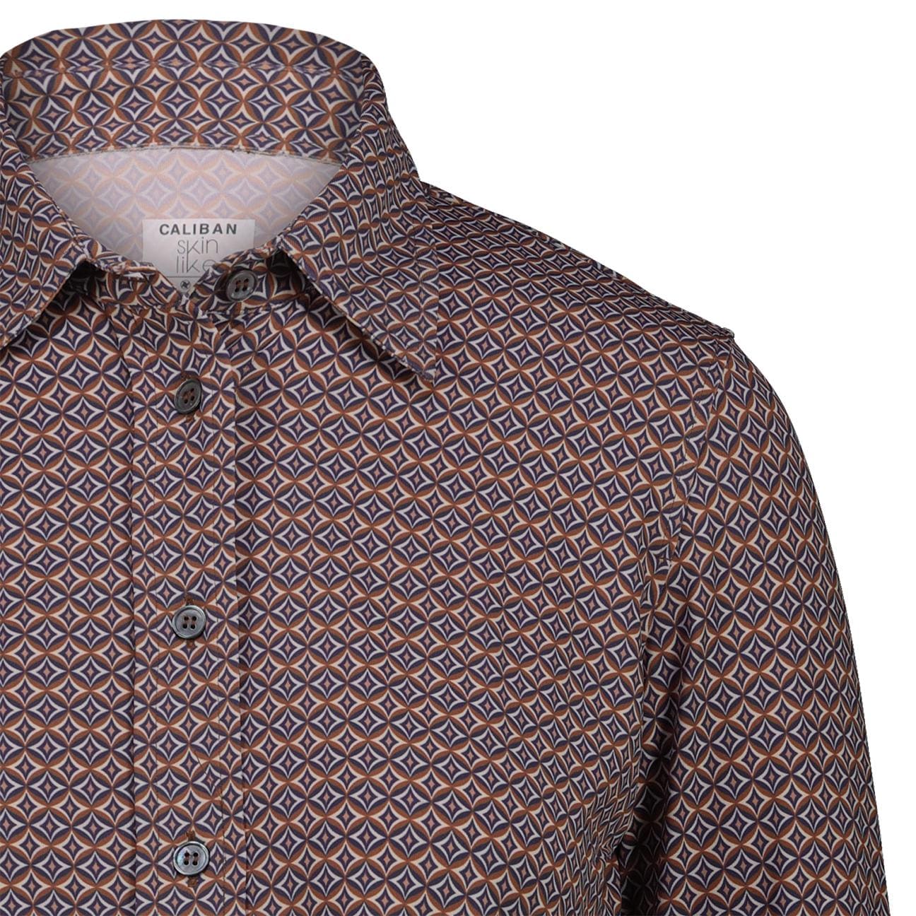 CALIBAN Camicia donna in skin like Marrone Multi