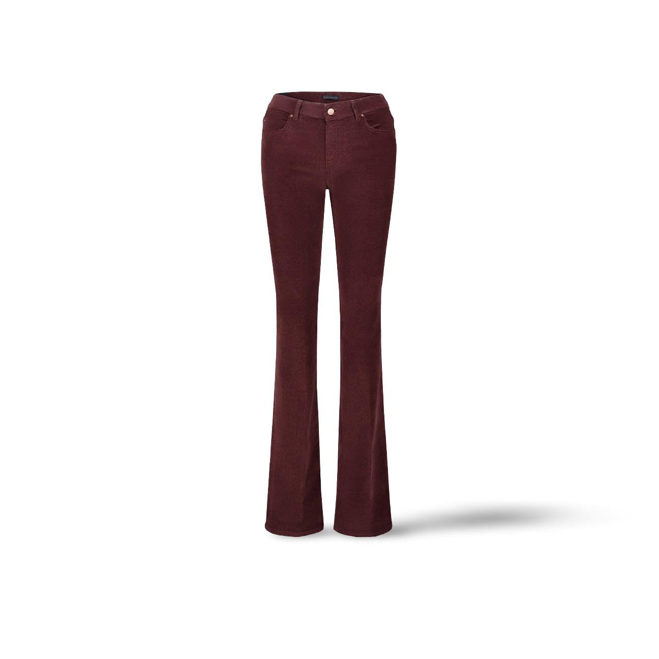 CIGALAS Jeans donna 125 Bell Bottom in velluto Bordeaux