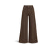 CIGALAS Jeans donna 138 wide leg in misto lino Marrone