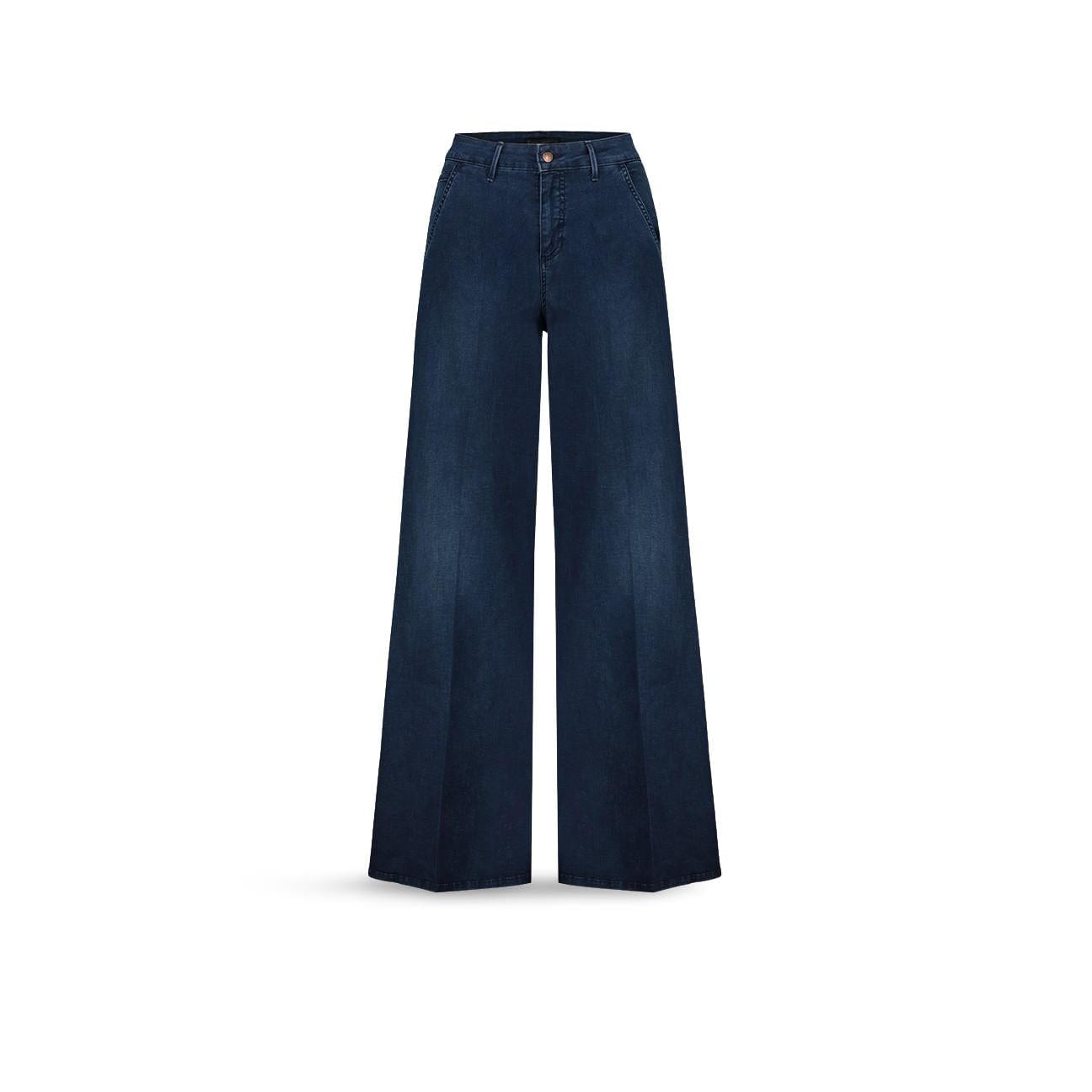 CIGALAS Jeans donna a palazzo crop 239 2Y Denim Scuro