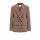 CIRCOLO1901 Giacca donna doppiopetto in velluto Beige scuro