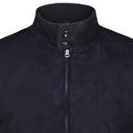 H.C.R. Giubbotot uomo in suede con interno in piuma Blue