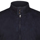 H.C.R. Giubbotot uomo in suede con interno in piuma Blue