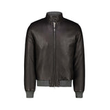 H.C.R. Giubbotto uomo in pelle foderato in panno Nero