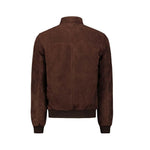 H.C.R. Giubbotto uomo in suede con interno in piuma Marrone