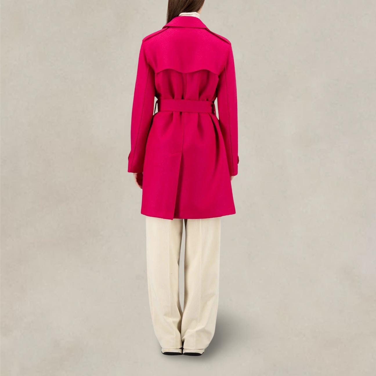 HARRIS WHARF LONDON Cappotto midi doppiopetto Fuxia