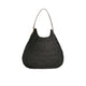 IBELIV Borsa donna Meva in rafia e pelle Nero