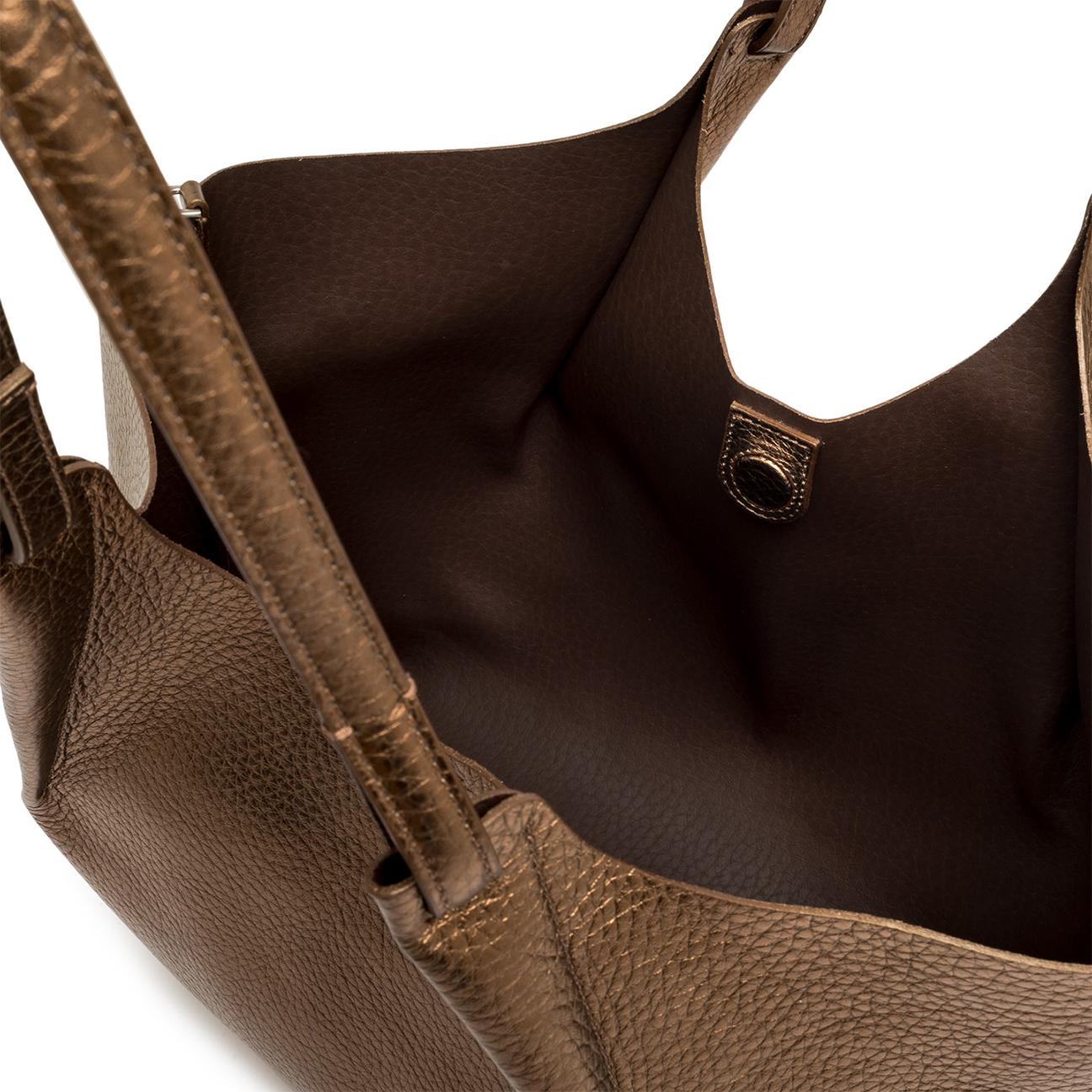 Borsa donna Dua in pelle Bronzo BS9720 RNGDBL 14204 TOASTED MORO GIANNI CHIARINI