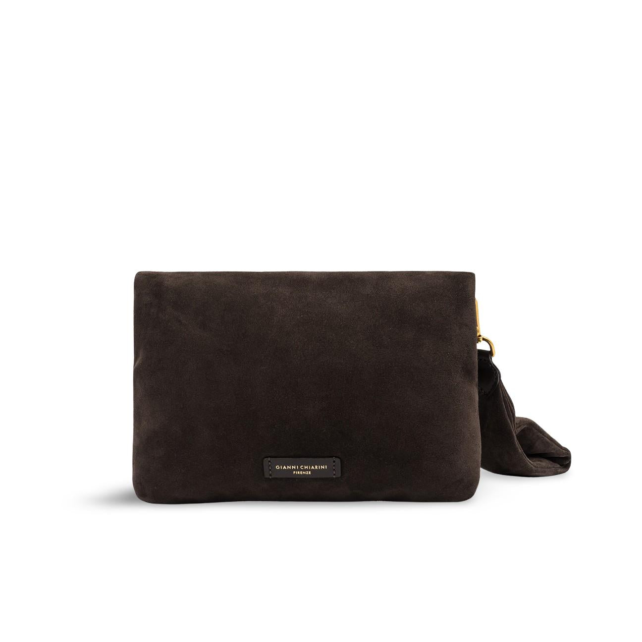 Borsa donna Mirea in pelle scamosciata Moka BS12031 CM NASPM 974 GIANNI CHIARINI