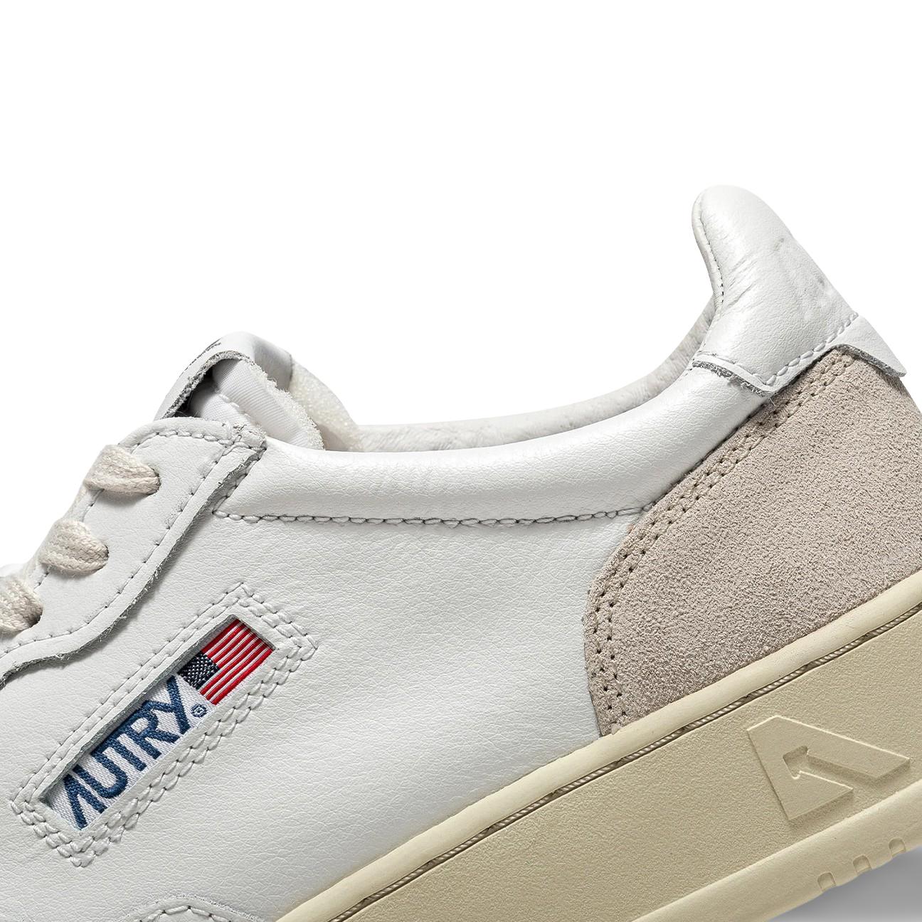 Sneackers donna Medalist in pelle e suede Bianco AULW LS33 AUTRY