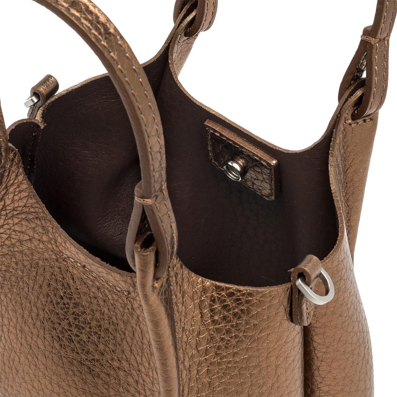 Borsa donna Dua in pelle Bronzo BS9718 RNGDBL 14204 TOASTED MORO GIANNI CHIARINI