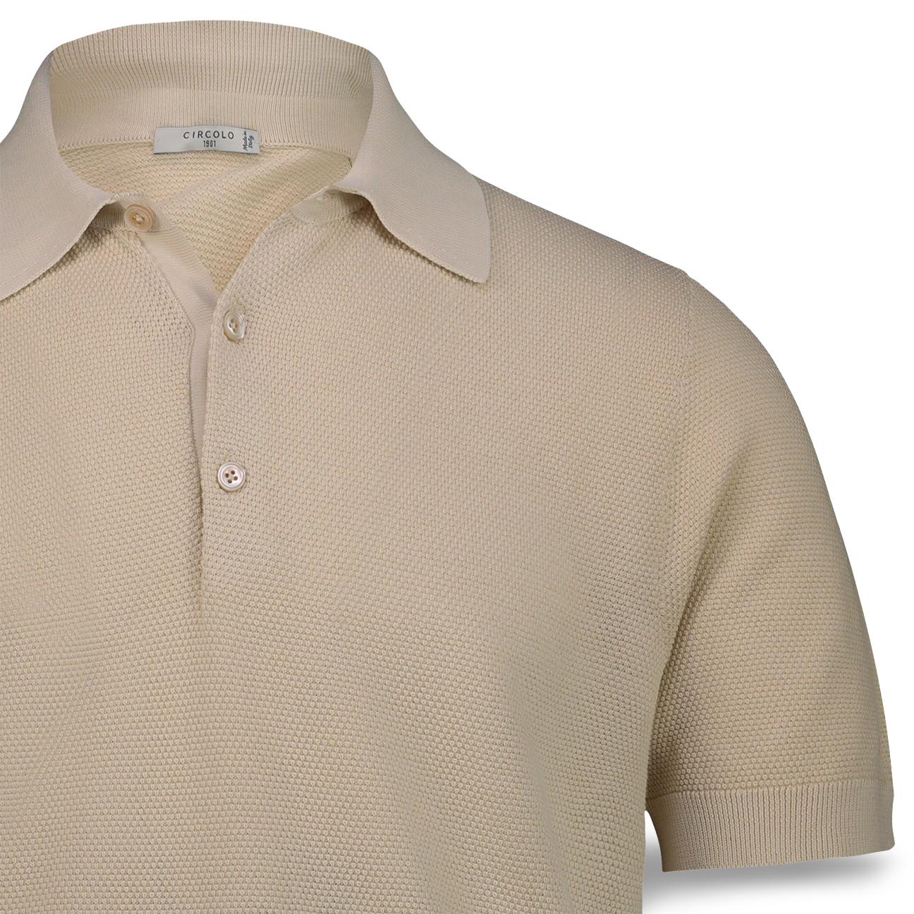 Polo uomo in cotone Avorio CN4890 1132 COCONUT CIRCOLO1901