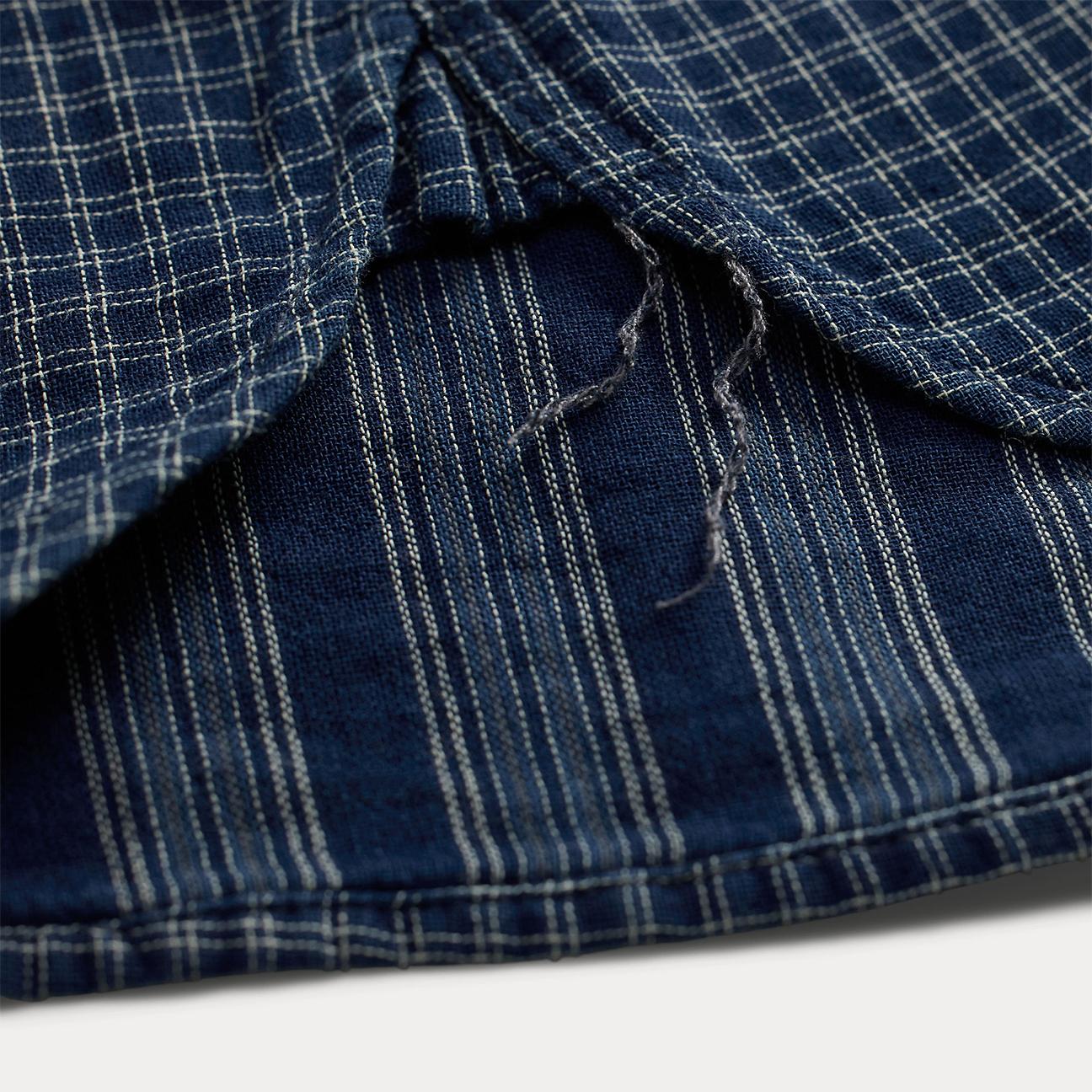 Camicia uomo Reversibile Indaco 782973896001 INDIGO CHECK STRIPE RRL