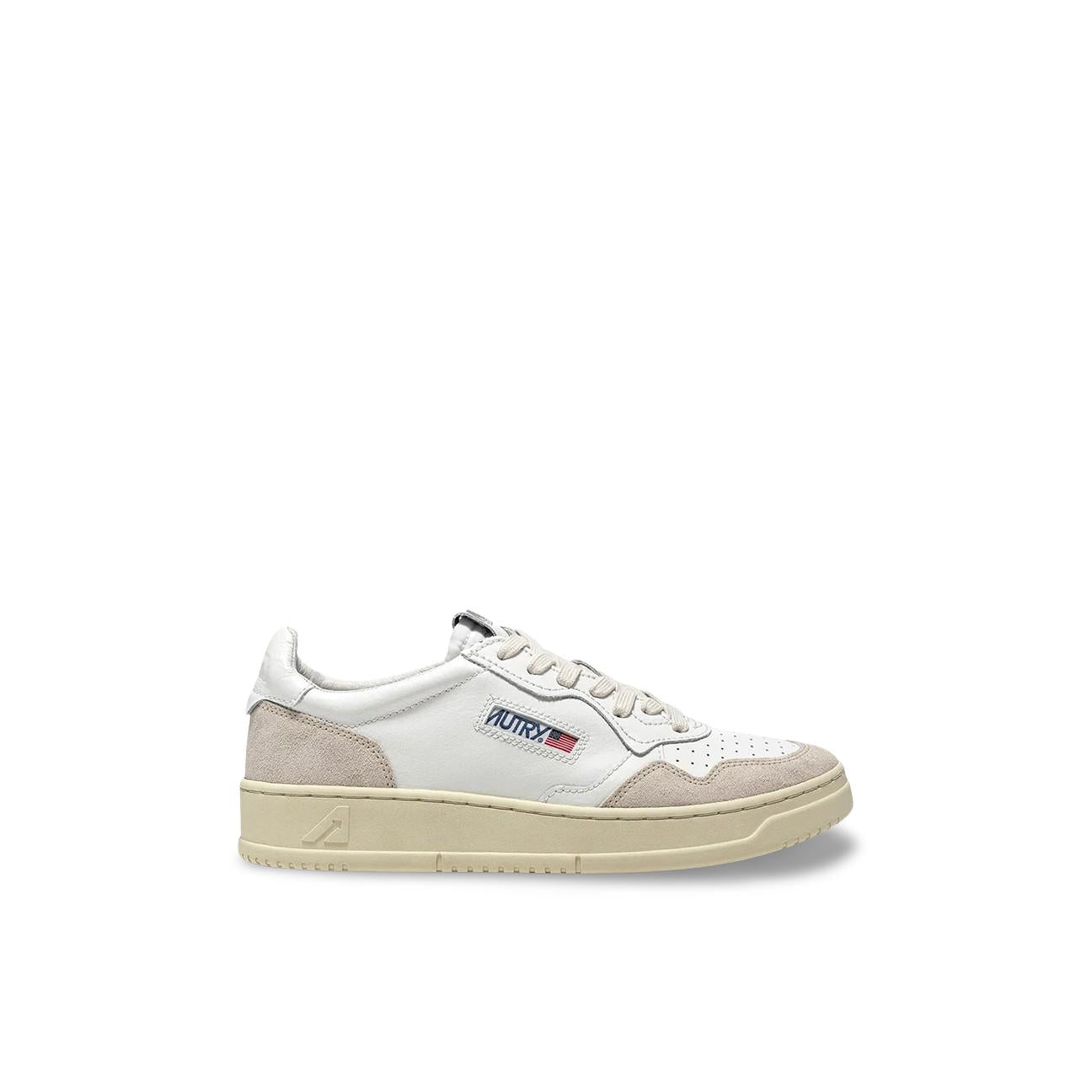 Sneackers donna Medalist in pelle e suede Bianco AULW LS33 AUTRY