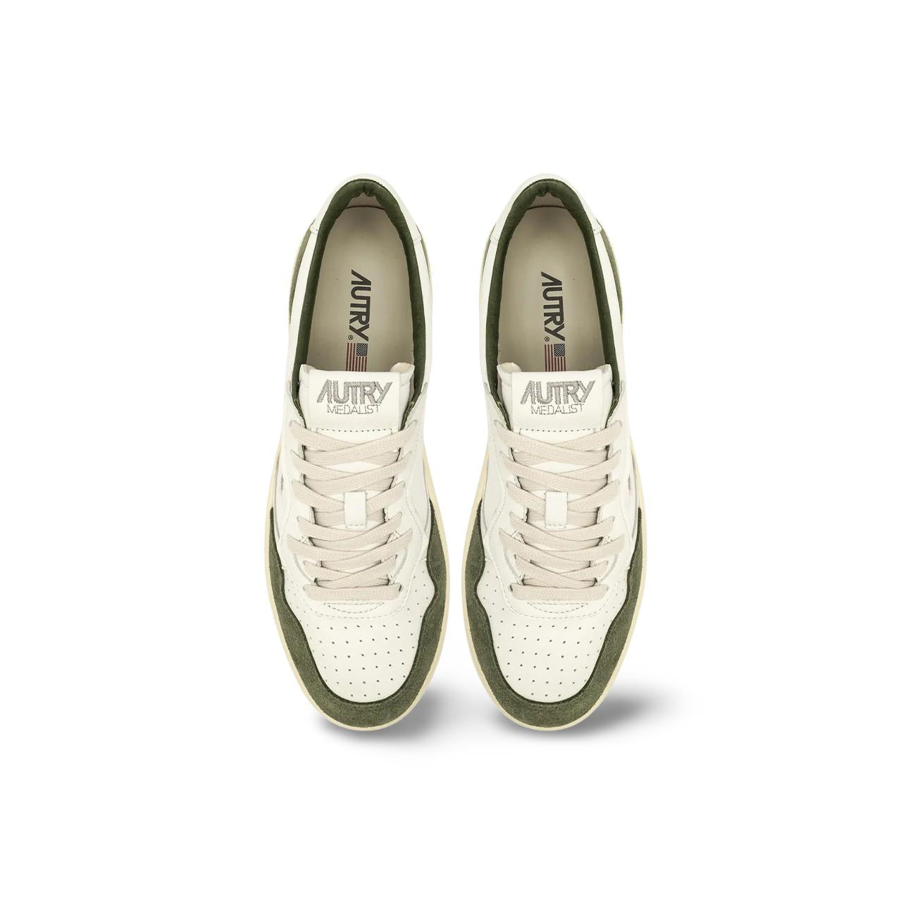 Sneakers uomo Medalist Low in pelle suede Militare AULM GS40 AUTRY