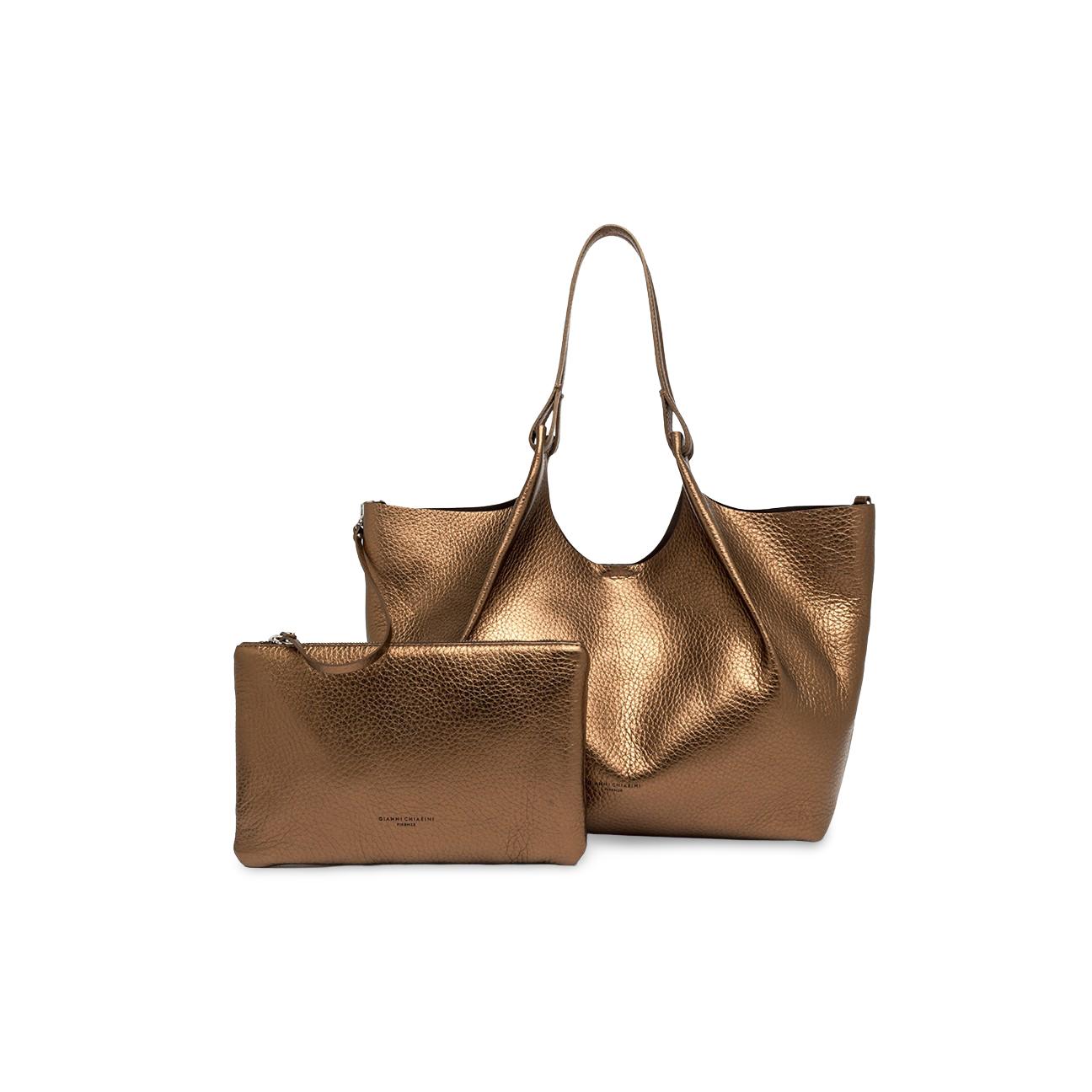 Borsa donna Dua in pelle Bronzo BS9720 RNGDBL 14204 TOASTED MORO GIANNI CHIARINI