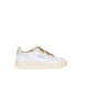 Sneakers donna Medalist Low in pelle Bianco e Oro AULW SW01 AUTRY