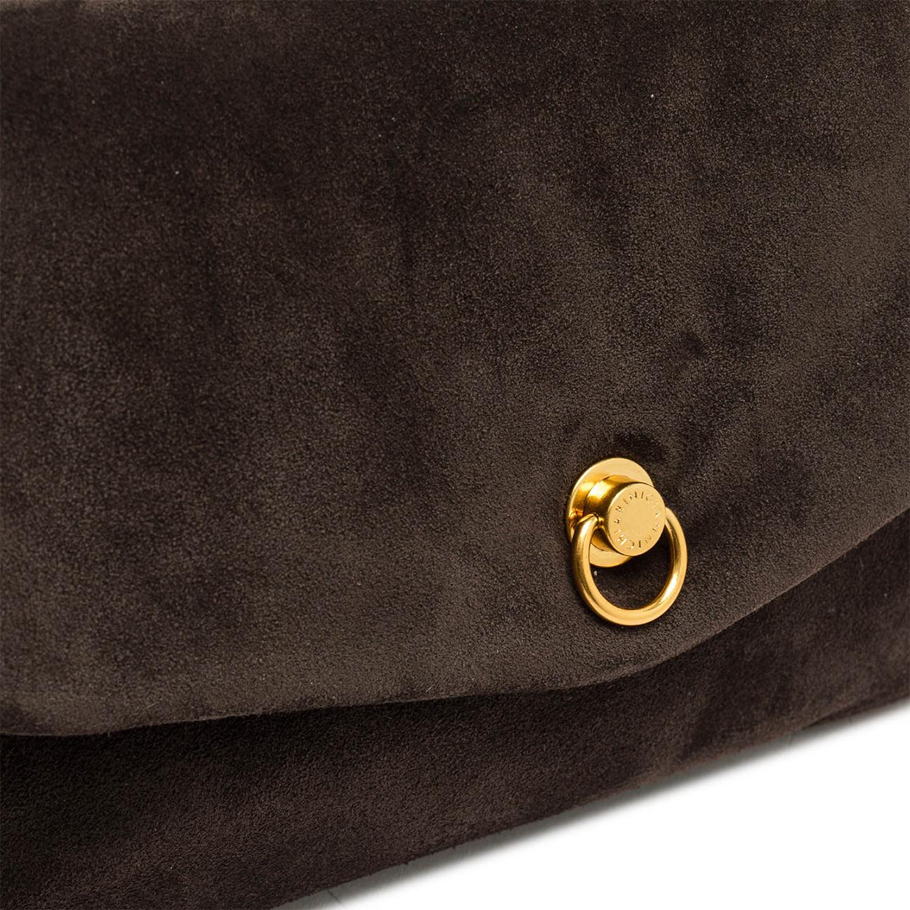 Borsa donna Mirea in pelle scamosciata Moka BS12031 CM NASPM 974 GIANNI CHIARINI