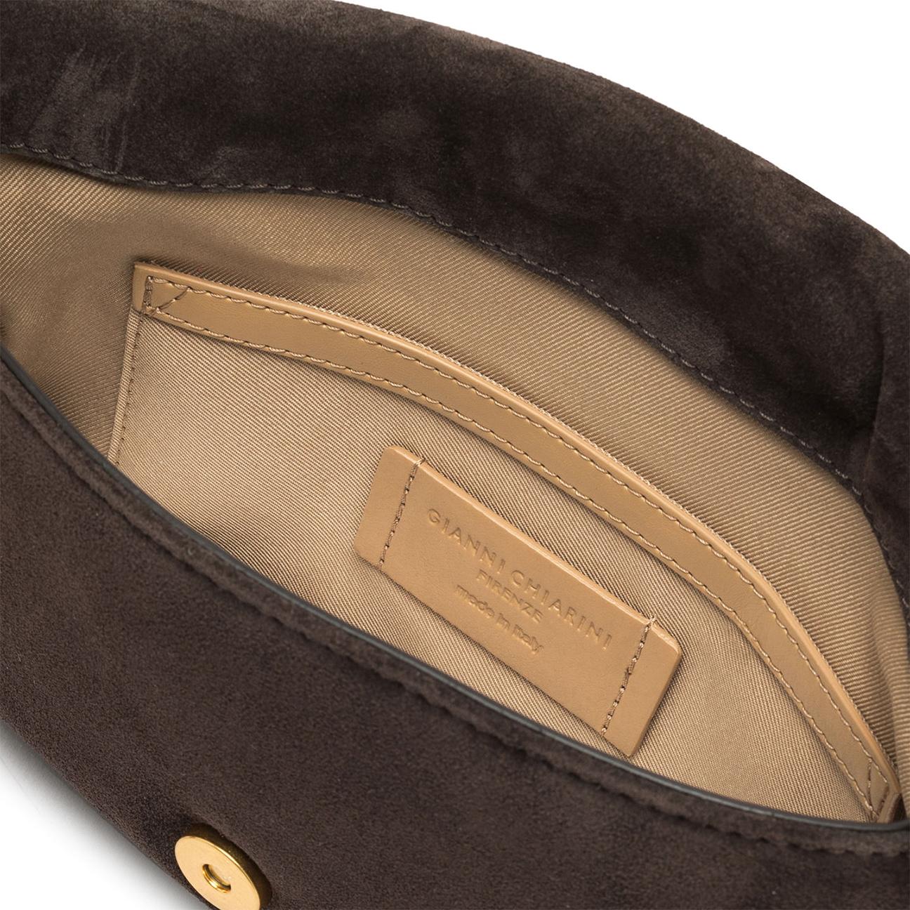 Borsa donna Mirea in pelle scamosciata Moka BS12031 CM NASPM 974 GIANNI CHIARINI