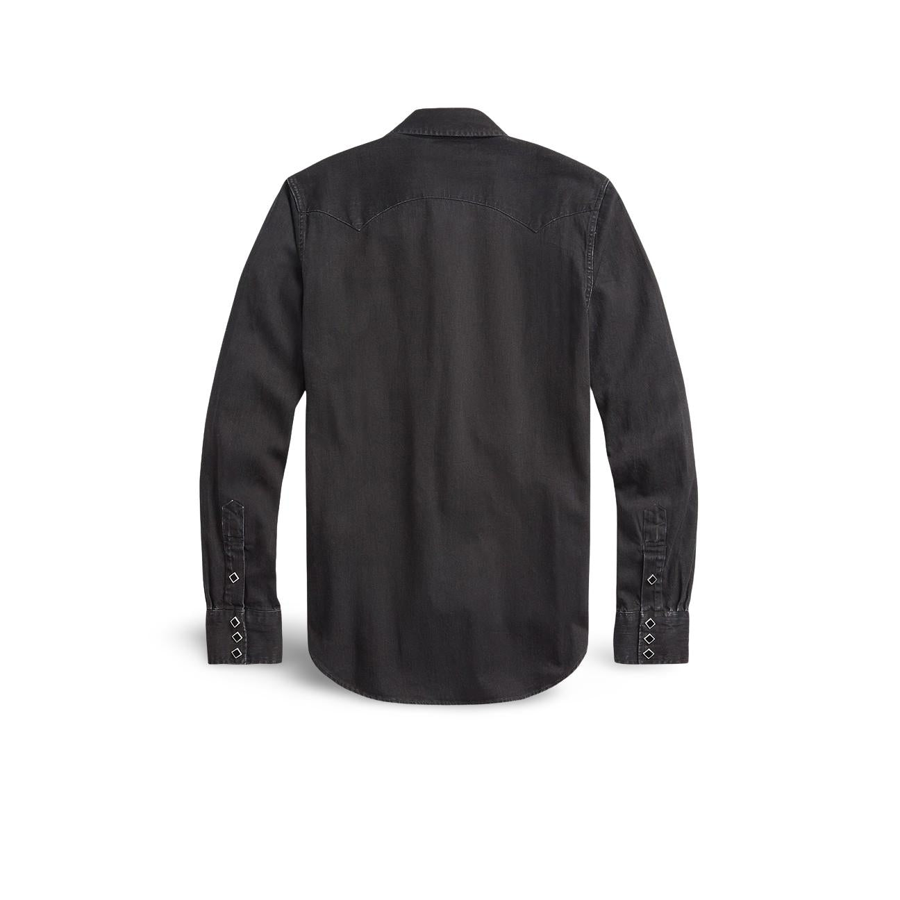 Camicia uomo western in denim Slim Fit Black 782911285001 BLACK RRL