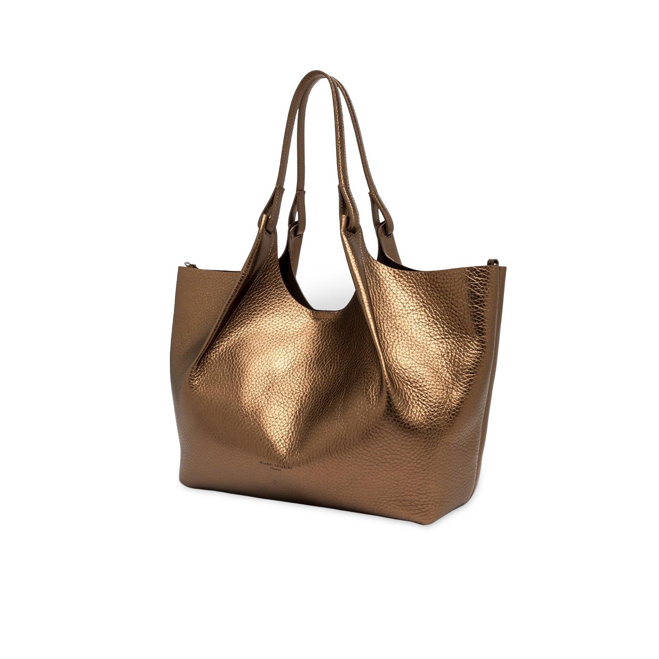 Borsa donna Dua in pelle Bronzo BS9720 RNGDBL 14204 TOASTED MORO GIANNI CHIARINI