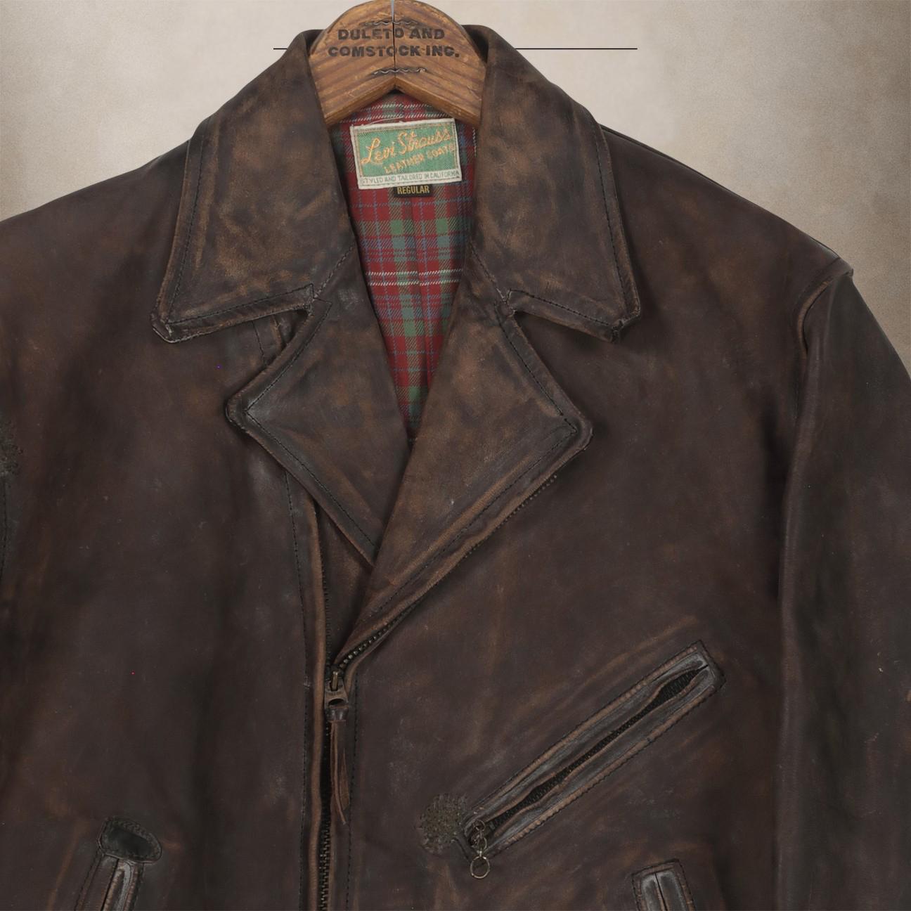 Giubbotto Vintage Levi's in Pelle Anni '50 AL01 UNICA THE VINTAGE GOODS COMPANY