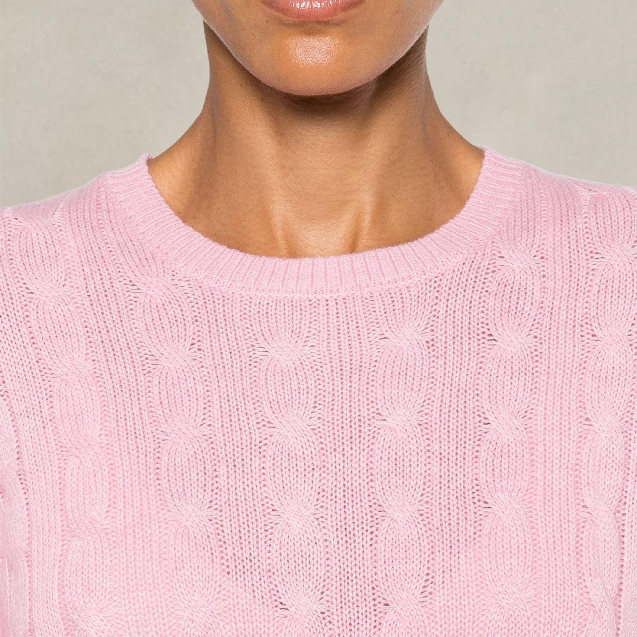 Maglione da donna a trecce Rosa SORBONNE TRICOT 23 MC2 SAINT BARTH
