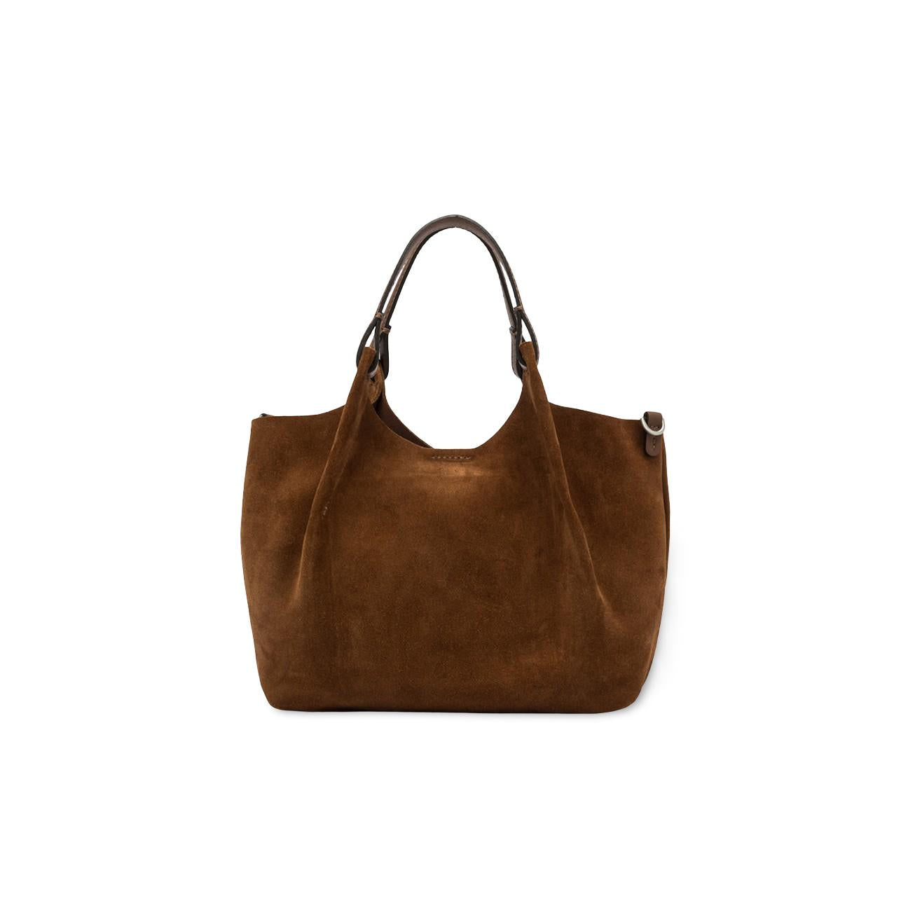 Borsa donna Dua in pelle scamosciata Cognac BS9779 CMPL 14283 GIANNI CHIARINI