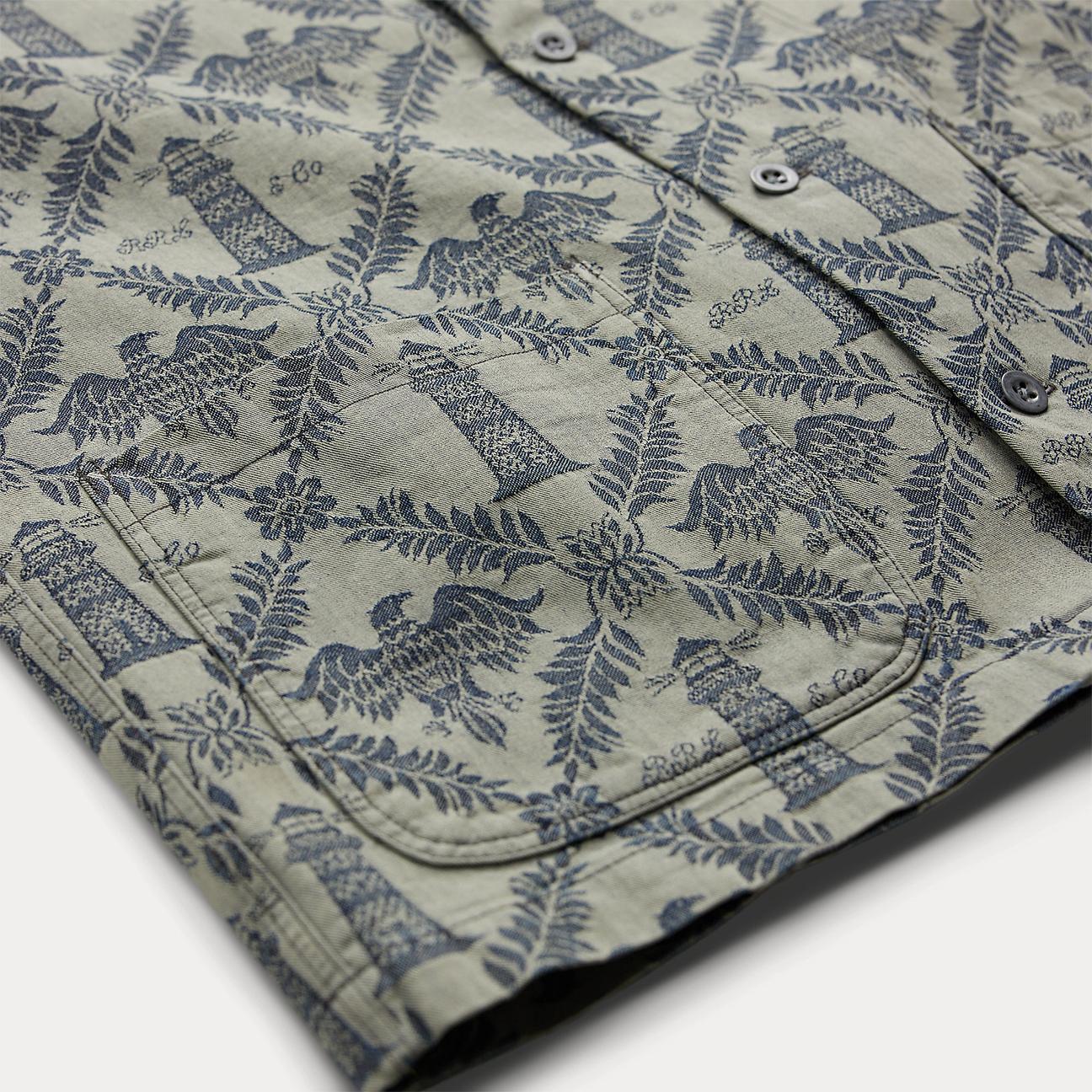 Camicia uomo sahariana in denim jacquard 782973898001 INDIGO RRL